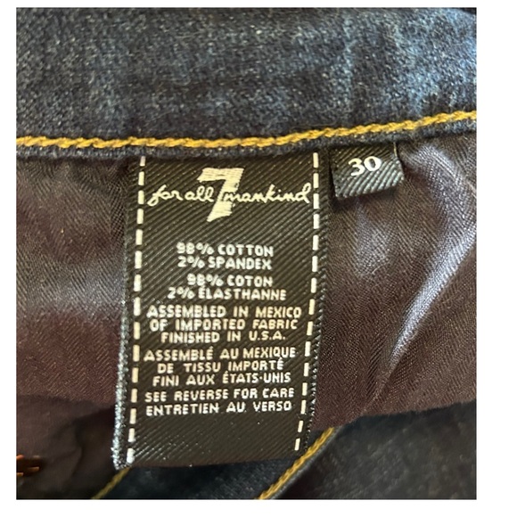 7 FOR ALL MANKIND GINGER High Rise  Flare Jeans Medium Wash Sz 30 Retro Chic - Picture 9 of 14